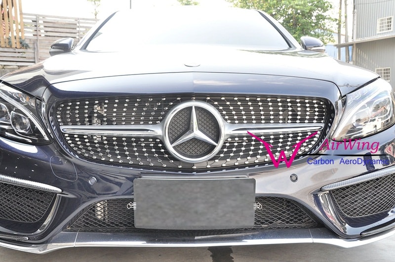 Mercedes-Benz W205 AMG diamond front grille 01